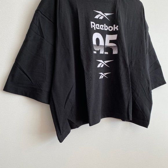 Reebok wor myt rbk graphic t-shirt, Cropped, Short Sleeve, Black, Size XL - Picture 3 of 10